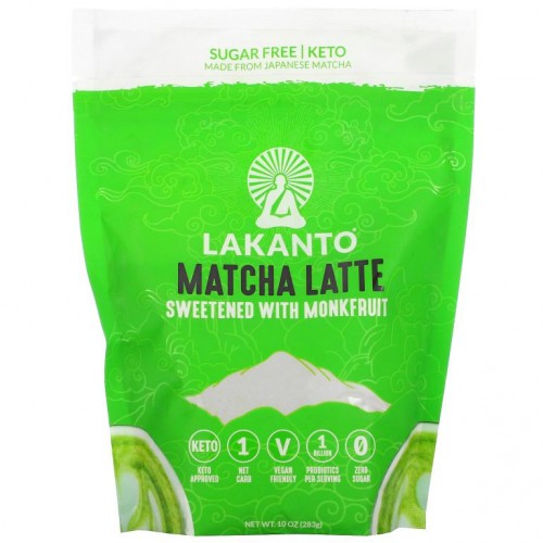 Lakanto, 말차 라떼, 나한과로 가미, 283g(10oz)