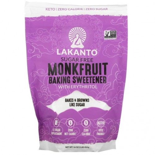 Lakanto, 나한과 베이킹 감미료, 에리스리톨 함유, 454g(16oz)
