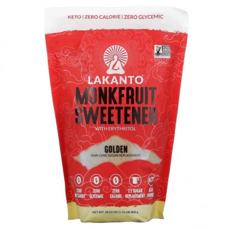 Lakanto, 에리스리톨 함유 나한과 감미료, 골든, 800g(28.22oz)