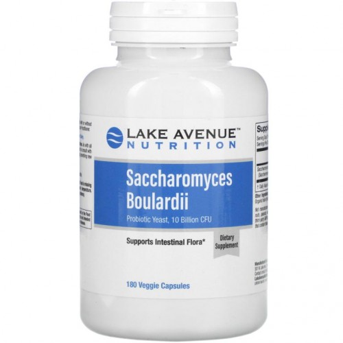 Lake Avenue Nutrition, 사카로미세스 보울라디, 프로바이오틱 효모, 100억CFU, 식물성 캡슐 180정