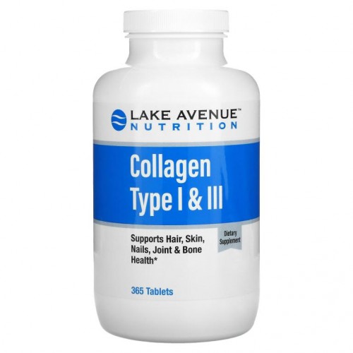 Lake Avenue Nutrition, 가수분해콜라겐 1형 & 3형, 1,000mg, 365정