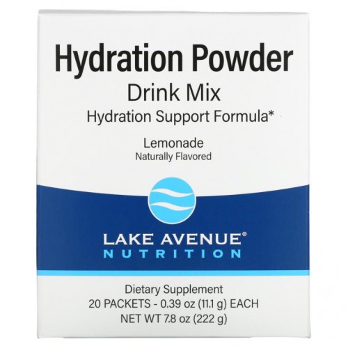 Lake Avenue Nutrition, 수분 공급 파우더 드링크 믹스, 20팩, 팩당 11.1g(0.39oz)