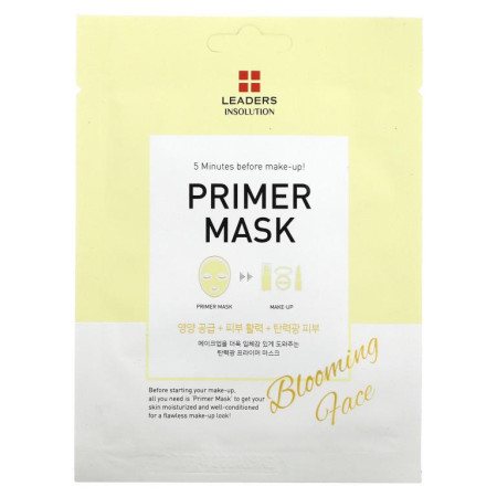 Leaders, 프라이머 뷰티 마스크, 블루밍 페이스, 마스크 1개입, 25ml(0.84fl oz)