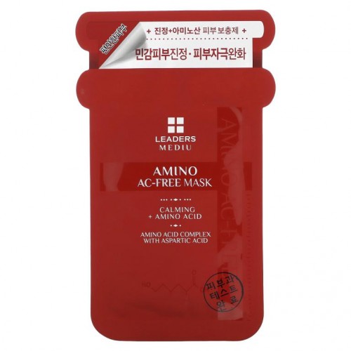 Leaders, Mediu, 아미노 AC 프리 뷰티 마스크, 1매, 25ml
