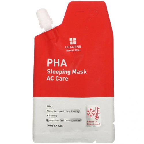 Leaders, PHA 슬리핑 뷰티 마스크, 여드름 케어, 20ml(0.7fl oz)