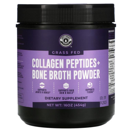 Left Coast Performance, 콜라겐 펩타이드 + 뼈 육수 파우더, 454g(16oz)