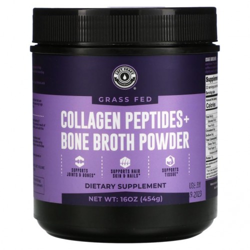 Left Coast Performance, 콜라겐 펩타이드 + 뼈 육수 파우더, 454g(16oz)