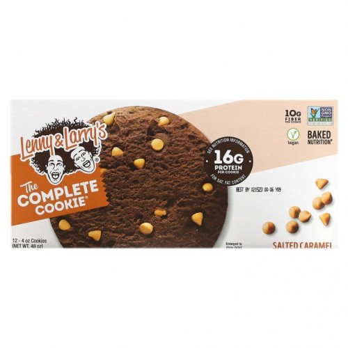 Lenny & Larry's, The COMPLETE Cookie, 솔티드 캐러멜, 쿠키 12개입, 개당 113g(4oz)