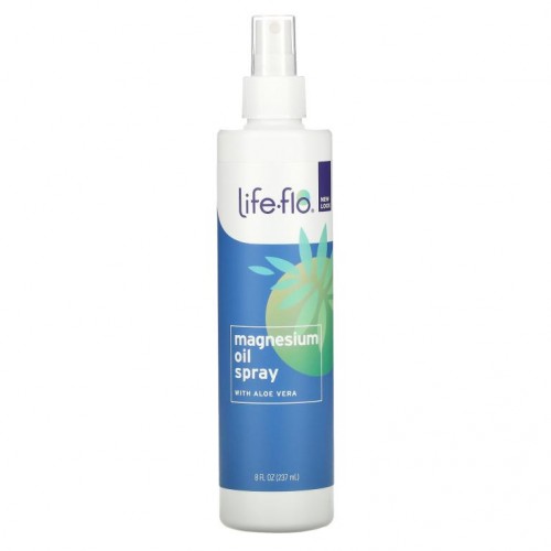Life-flo, 마그네슘 오일 스프레이, 알로에베라 함유, 237ml(8fl oz)