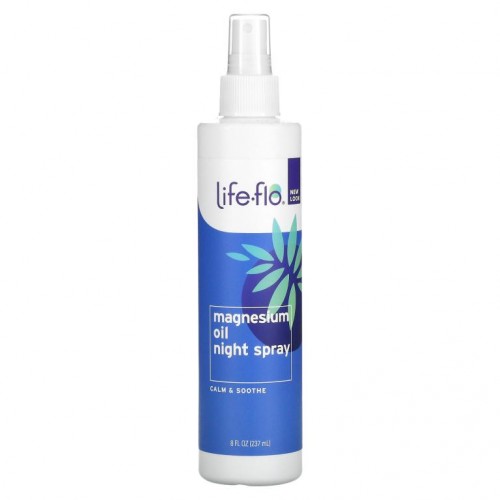 Life-flo, 마그네슘 오일 나이트 스프레이, 카밍 및 수딩, 237ml(8fl oz)