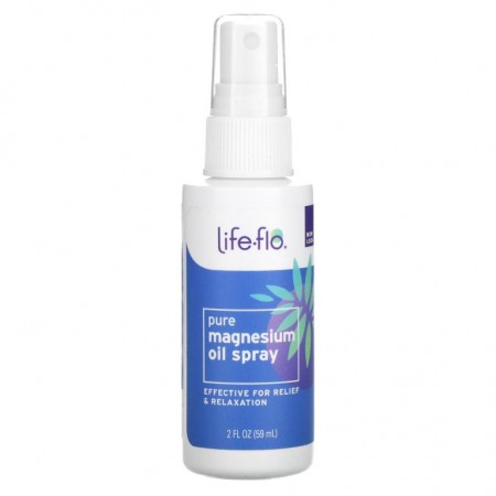 Life-flo, 순수 마그네슘 오일, 스프레이, 59ml(2fl oz)