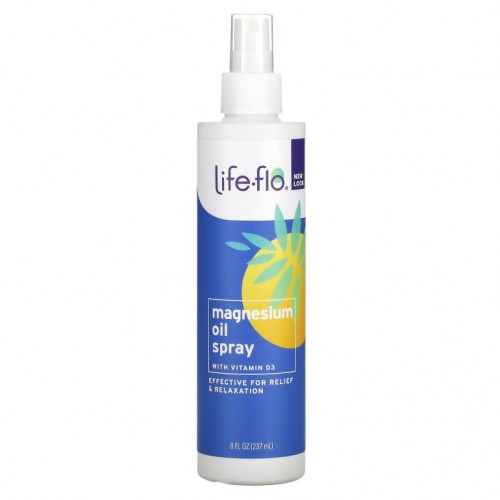 Life-flo, 마그네슘 오일 스프레이, 비타민D3 함유, 237ml(8fl oz)