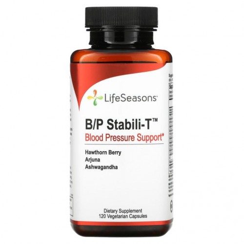 LifeSeasons, B/P Stabili-T 혈압 보조제, 베지 캡슐 120정