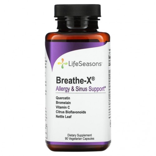 LifeSeasons, Breathe-X Allergy & Sinus Support, 베지 캡슐 90정