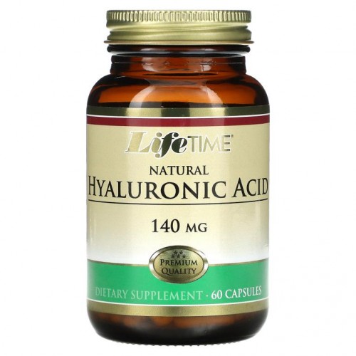LifeTime Vitamins, 천연 히알루 론산, 140 ㎎, 60 정