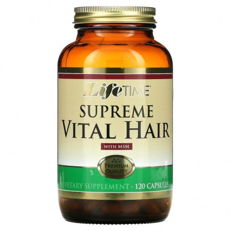 LifeTime Vitamins, 수프림 바이탈 헤어 MSM 함유, 120 캡슐