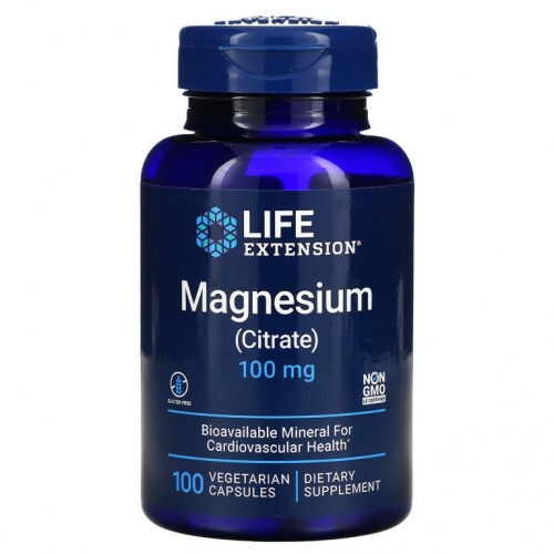 Life Extension, 마그네슘 시트레이트, 100mg, 베지 캡슐 100정