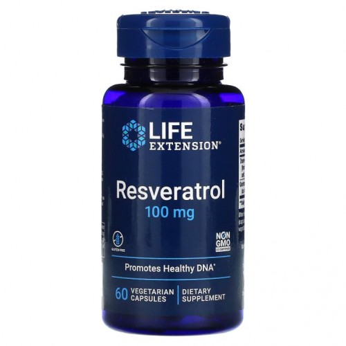 Life Extension, 레스베라트롤, 100mg, 베지 캡슐 60정