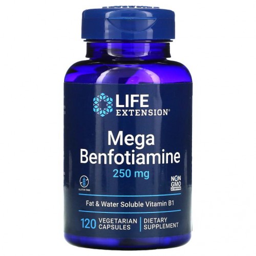 Life Extension, 메가 벤포티아민, 250mg, 베지 캡슐 120정