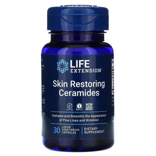 Life Extension, 스킨 리스토어링 세라마이드, 액상 베지 캡슐 30정