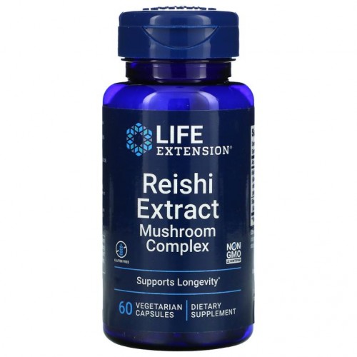 Life Extension, 영지버섯 추출물 버섯 복합제, 베지 캡슐 60정