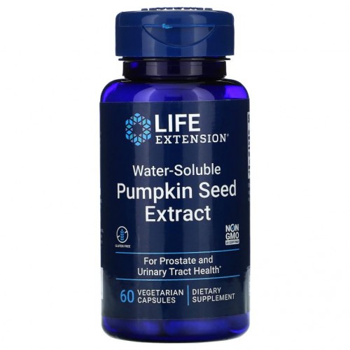 Life Extension, 수용성호박씨추출물, 베지 캡슐 60정