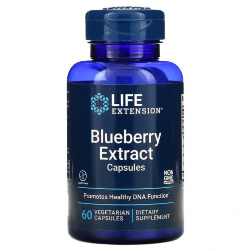 Life Extension, 블루베리 추출물 캡슐, 베지 캡슐 60정