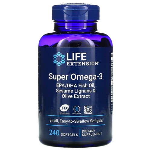 Life Extension, 슈퍼 오메가3, 소프트젤 240정