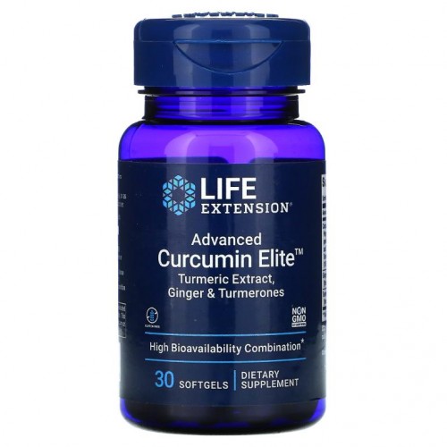 Life Extension, Advanced Curcumin Elite, 강황 추출물, 생강 & 강황, 소프트젤 30정