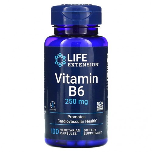 Life Extension, 비타민B6, 250mg, 베지 캡슐 100정