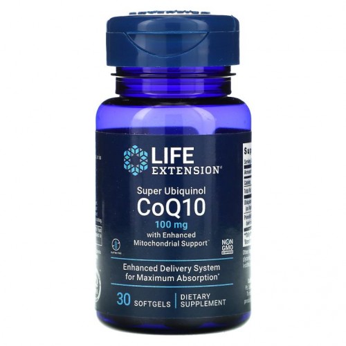 Life Extension, 슈퍼 유비퀴놀 CoQ10, Enhanced Mitochondrial Support 함유, 100mg, 소프트젤 30정