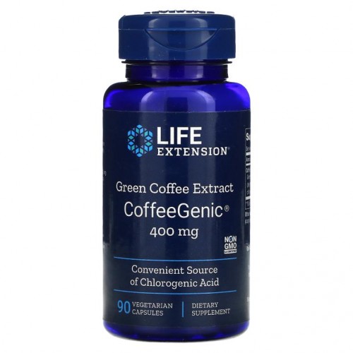 Life Extension, CoffeeGenic, 그린 커피 추출물, 400mg, 베지 캡슐 90정