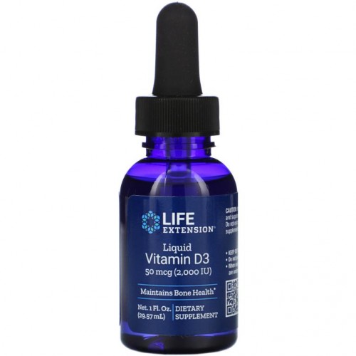 Life Extension, 액상 비타민D3, 2,000IU, 29.57ml(1fl oz)