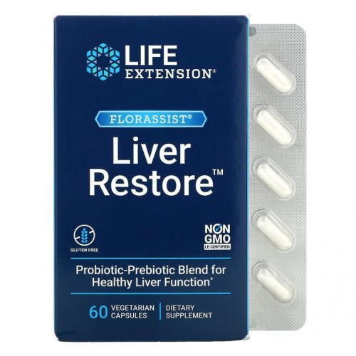 Life Extension, FLORASSIST Liver Restore, 베지 캡슐 60정