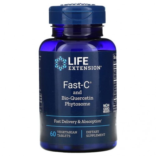 Life Extension, Fast-C 및 퀘르세틴 파이토솜, 60 식물성 정제