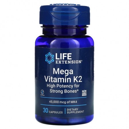 Life Extension, 메가 비타민K2, 캡슐 30정