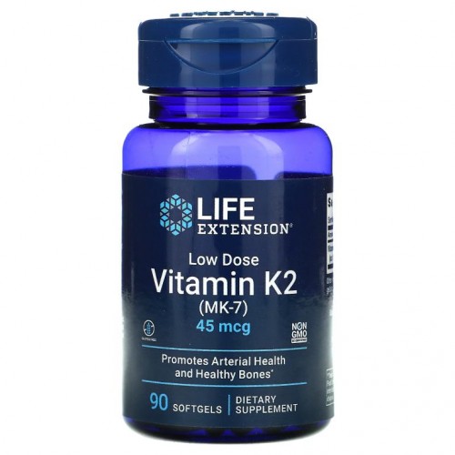 Life Extension, 저용량 비타민K2(MK-7), 45mcg, 소프트젤 90정