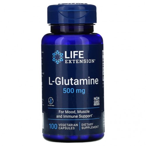 Life Extension, L-글루타민, 500mg, 베지 캡슐 100정
