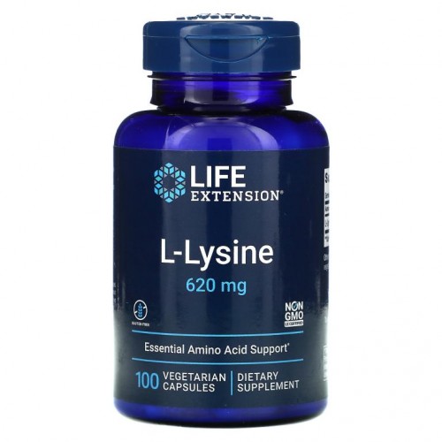 Life Extension, L-라이신, 620mg, 베지 캡슐 100정