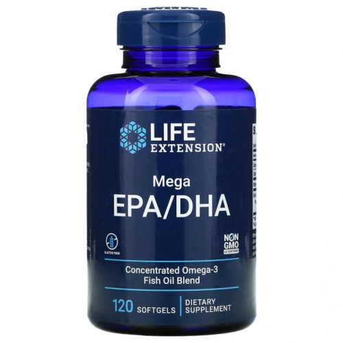 Life Extension, Mega EPA/DHA, 소프트젤 120정