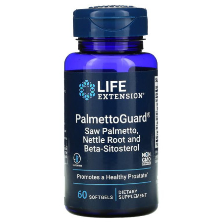 Life Extension, 베타시토스테롤 함유 PalmettoGuard 쏘팔메토/쐐기풀 뿌리, 소프트젤 60정