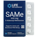 Life Extension, SAMe, S-아데노실-메티오닌, 200mg, 장용성 코팅 정제 30정