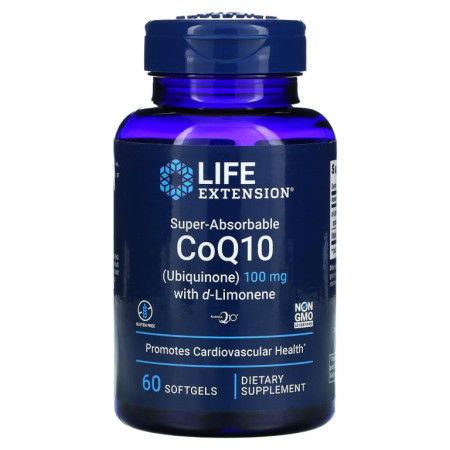 Life Extension, Super-Absorbable CoQ10(유비퀴논), d-리모넨 함유, 100mg, 소프트젤 60정