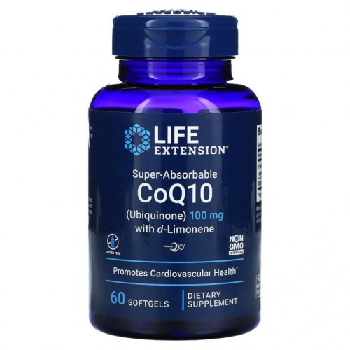 Life Extension, Super-Absorbable CoQ10(유비퀴논), d-리모넨 함유, 100mg, 소프트젤 60정