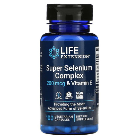 Life Extension, 슈퍼 셀레늄 복합체 & 비타민E, 200mcg, 베지 캡슐 100정