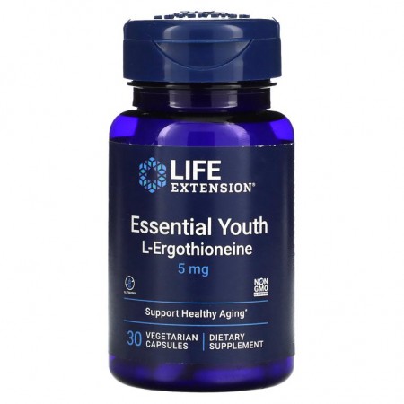 Life Extension, 에센셜 유스 l-에르고티오네인, 5mg, 베지 캡슐 30정