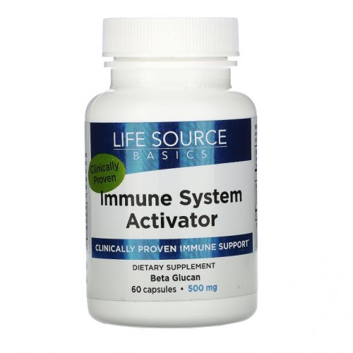 Life Source Basics (WGP Beta Glucan), 면역 강화제, 500mg, 캡슐 60정