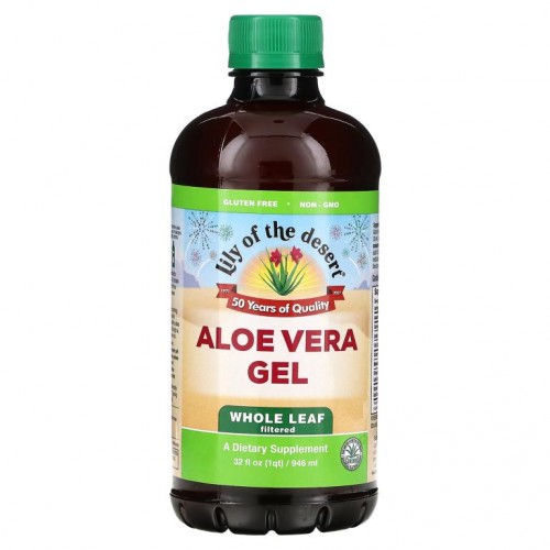 Lily of the Desert, 알로에베라 젤, 전체 잎 사용(알로인 제거), 946 ml(32 fl oz)