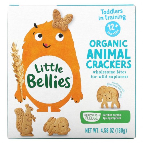 Little Bellies, 유기농 애니멀 크래커, 12개월 이상, 130g(4.58oz)