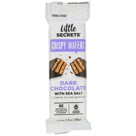 Little Secrets, Dark Chocolate Crispy Wafer, Sea Salt, 1.4 oz (40 g)